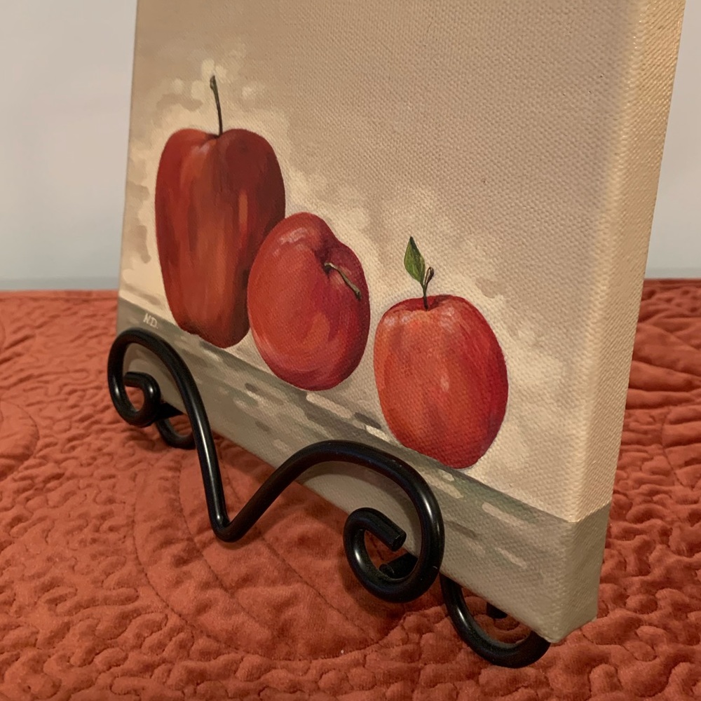 Kitchen Decor Original Acrylic Painting Apples